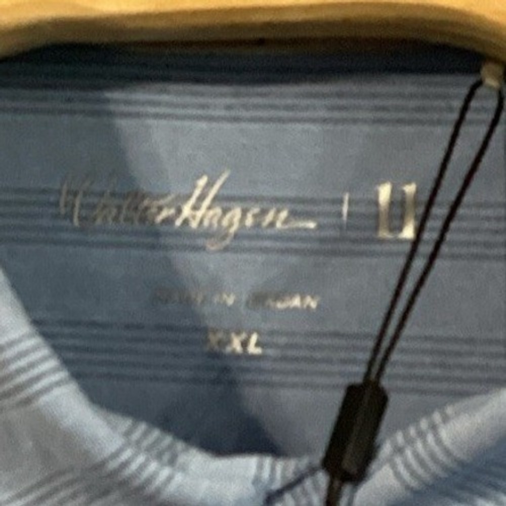 Walter Hagen Mens Perfect 11 Golf Polo Shirt Blue Striped XXL New P11 Grey Sky - Picture 2 of 5